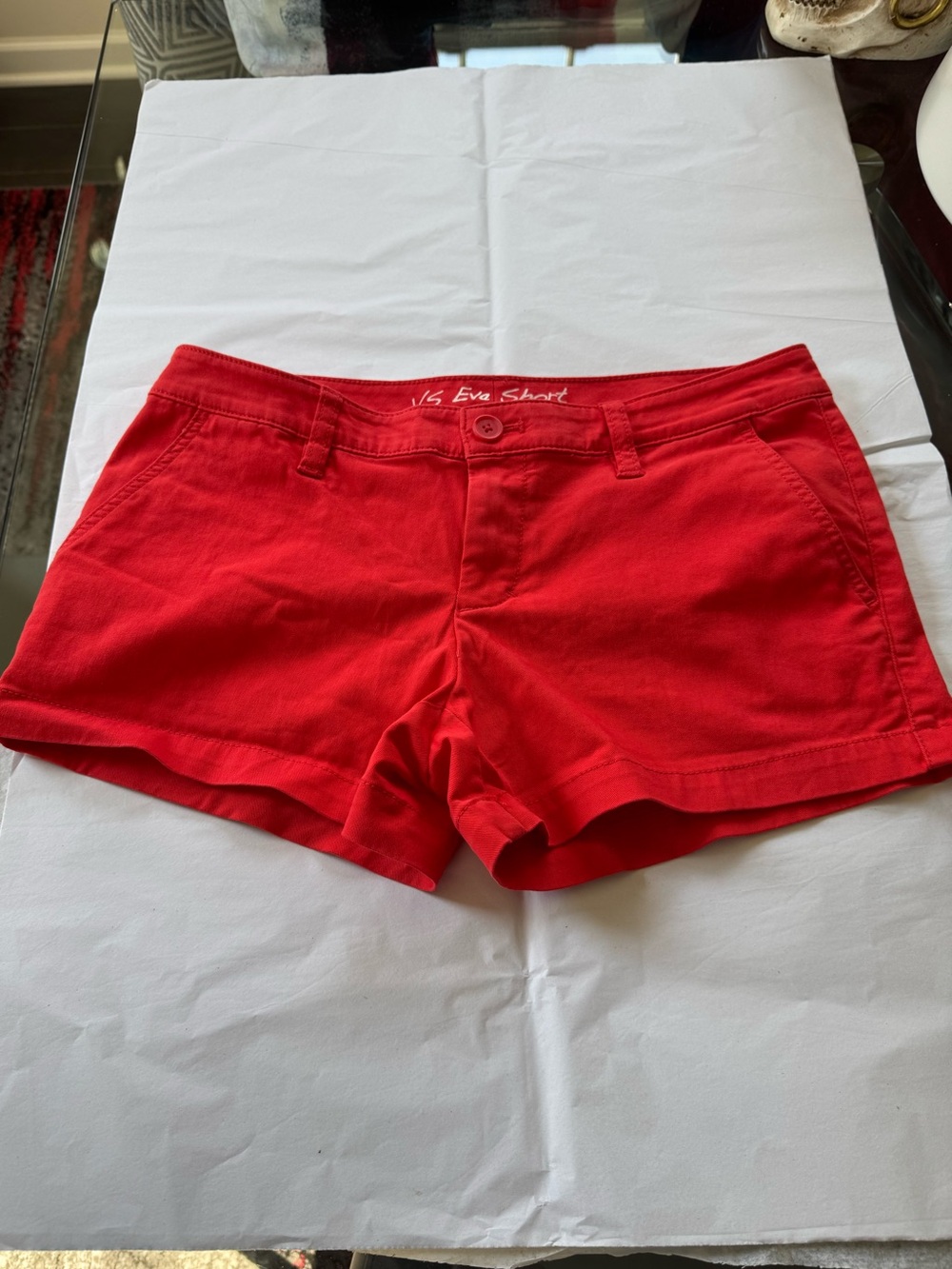 Victoria’s Secret Eva Shorts in Coral Red.